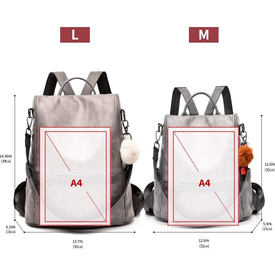 Mochila de Mujer CHERUTY Antirrobo Cuero Vegano Casual