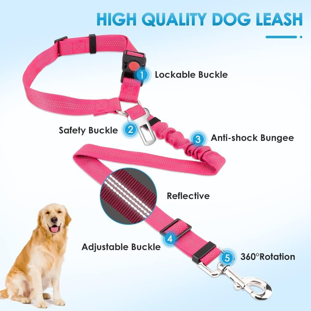 Cinturón de Seguridad para Perros Lukovee Ajustable Reflectante