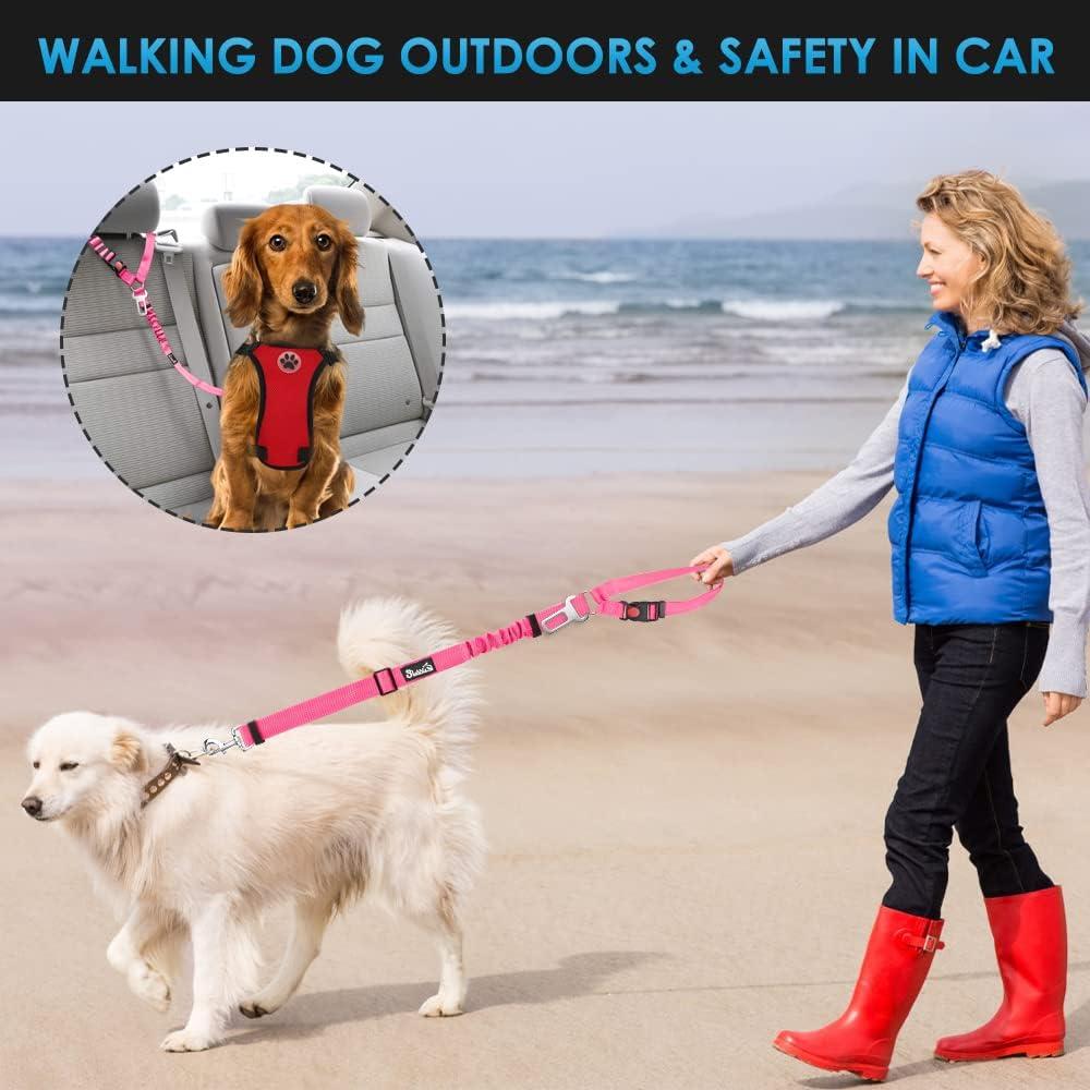 Cinturón de Seguridad para Perros Lukovee Ajustable Reflectante