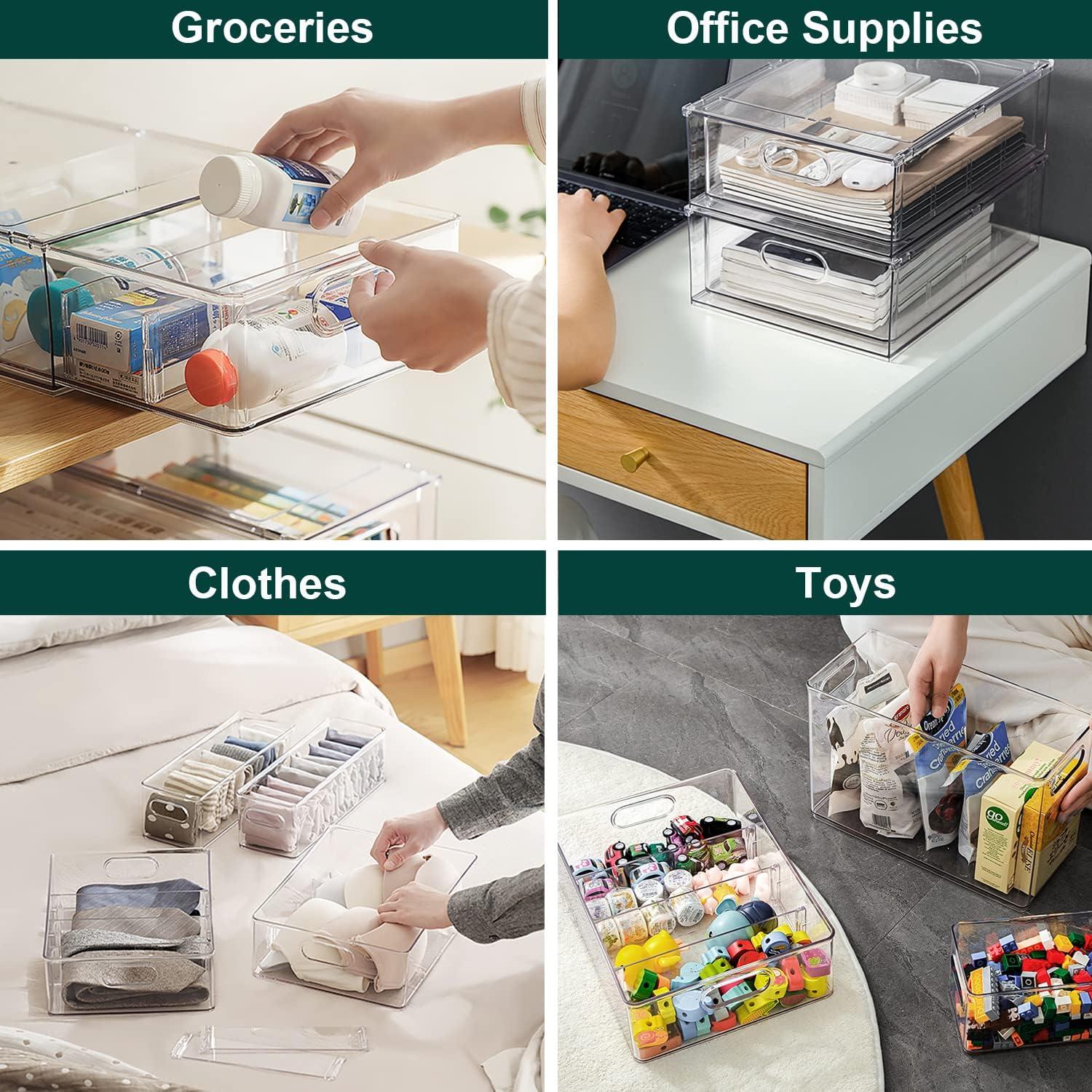 Organizador de Refrigerador LALASTAR 2 Cajones Apilables 3.17QT