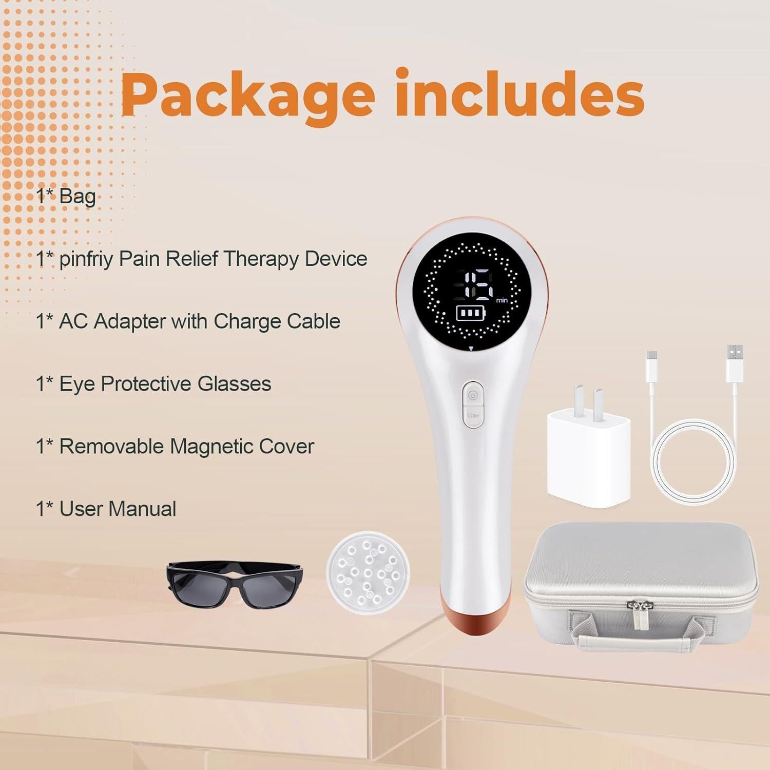 Infra Red Light Therapy Device for Muscle Joint Pain Relief, Handheld Near Infrared Light Treatment Body, Knee, Shoulder, Back, Portable Infrared Therapy at Home Dog, Cat, Horse