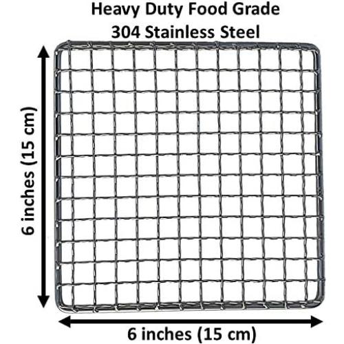 Parrilla BBQ Portátil Branded Boards Acero Inoxidable 15x15cm