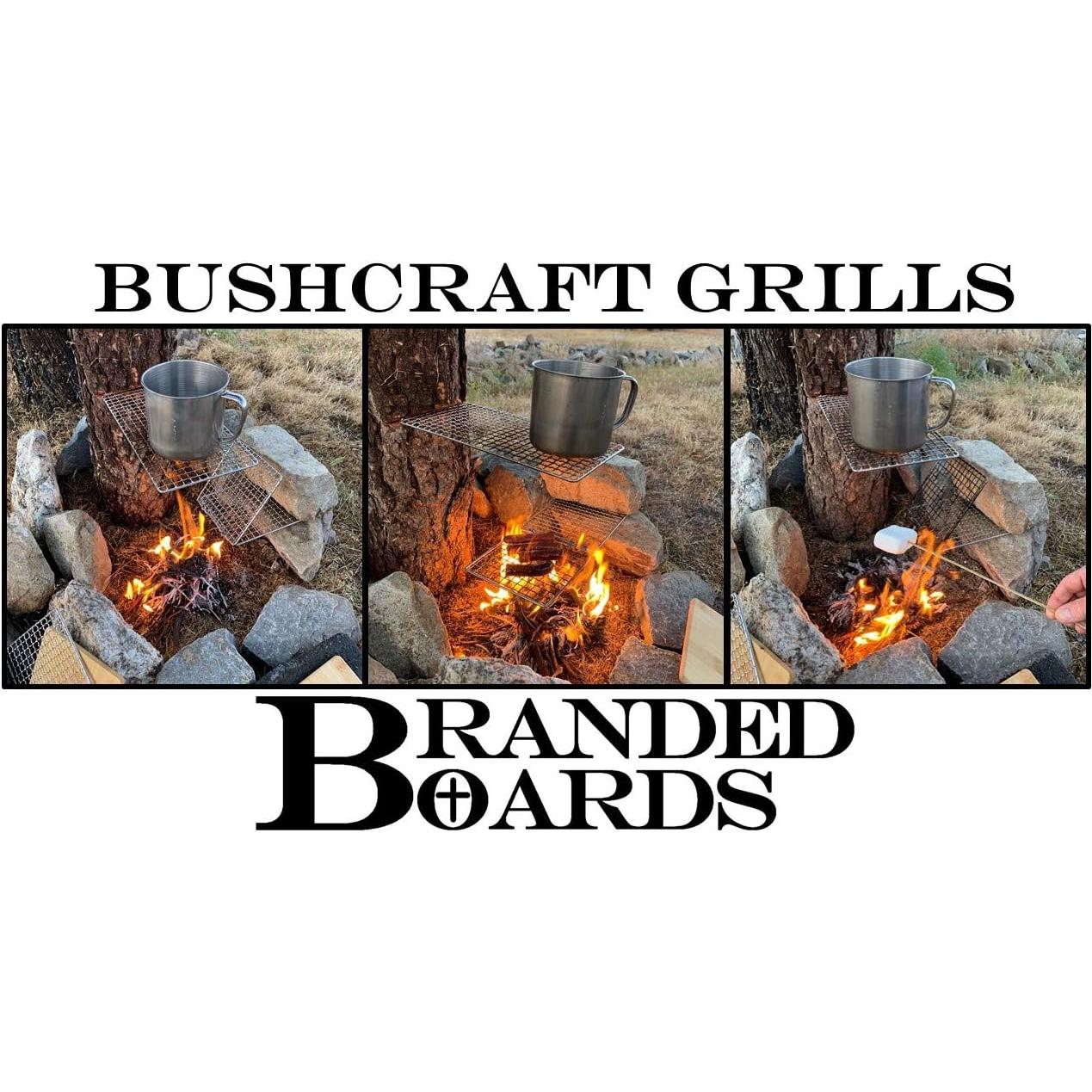 Parrilla BBQ Portátil Branded Boards Acero Inoxidable 15x15cm