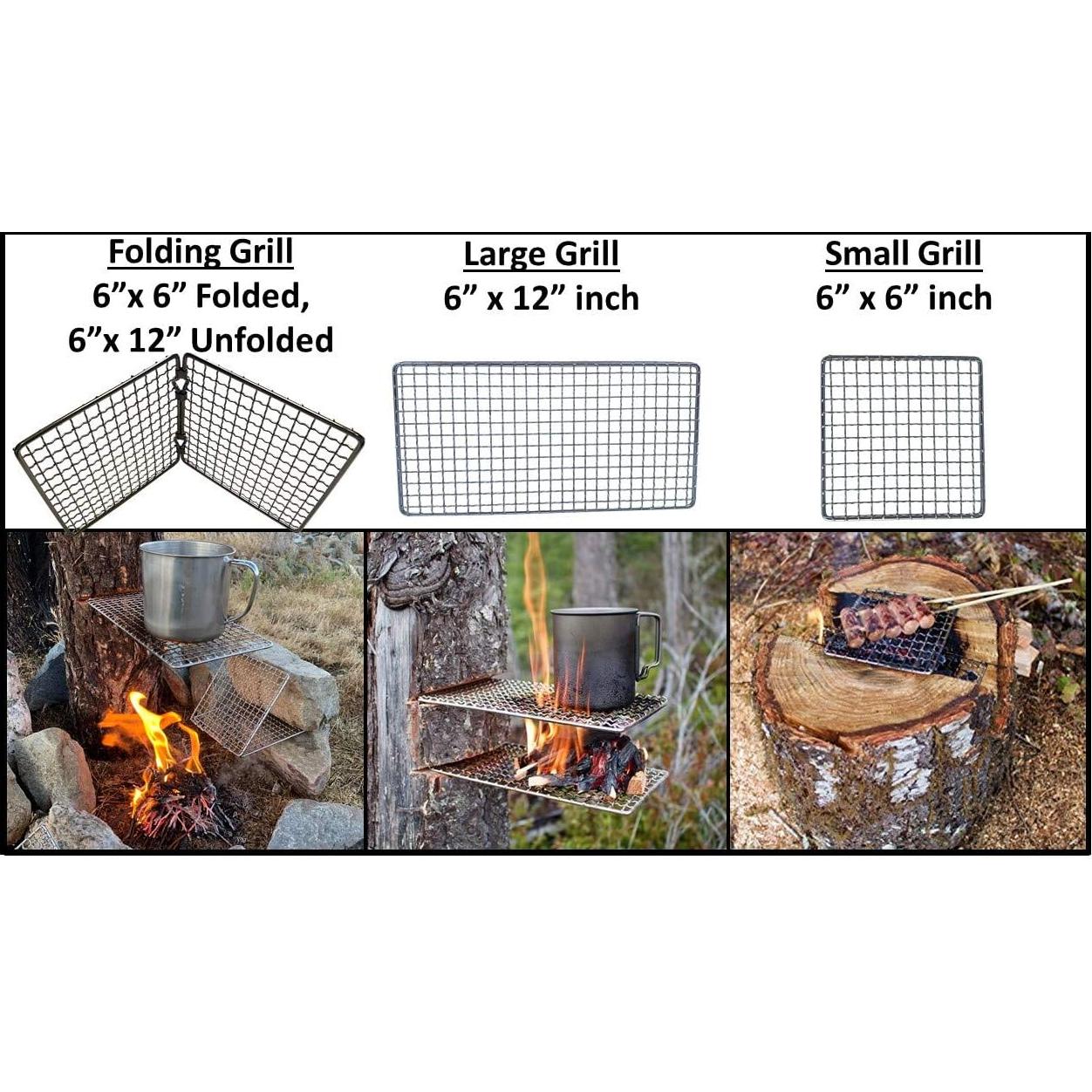 Parrilla BBQ Portátil Branded Boards Acero Inoxidable 15x15cm