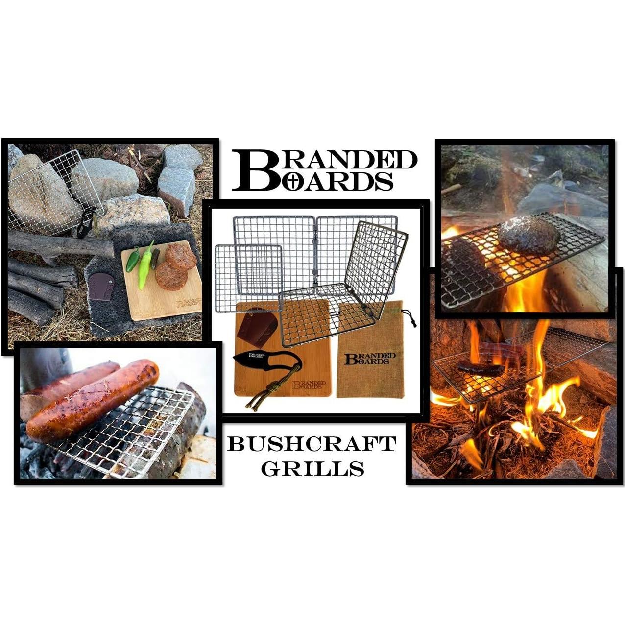 Parrilla BBQ Portátil Branded Boards Acero Inoxidable 15x15cm