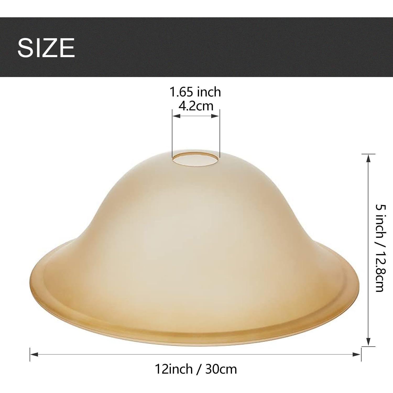 Pantalla de lámpara de vidrio LHLYCLX 30.48 cm estilo antiguo