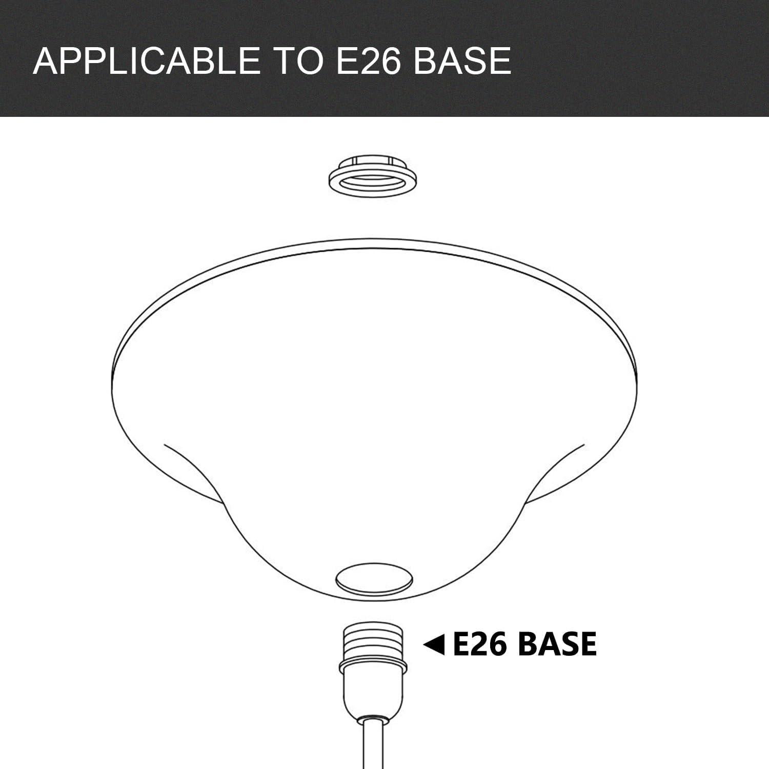 Pantalla de lámpara de vidrio LHLYCLX 30.48 cm estilo antiguo