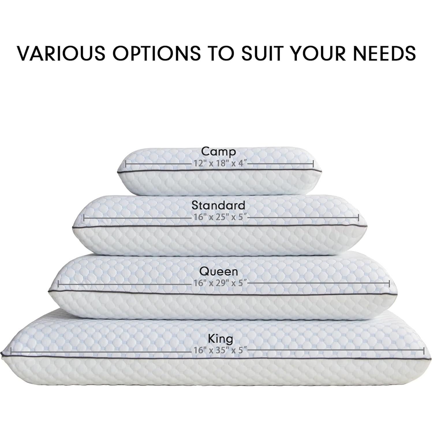 Almohada de Cama Okao Home Goods Estándar Viscoelástica