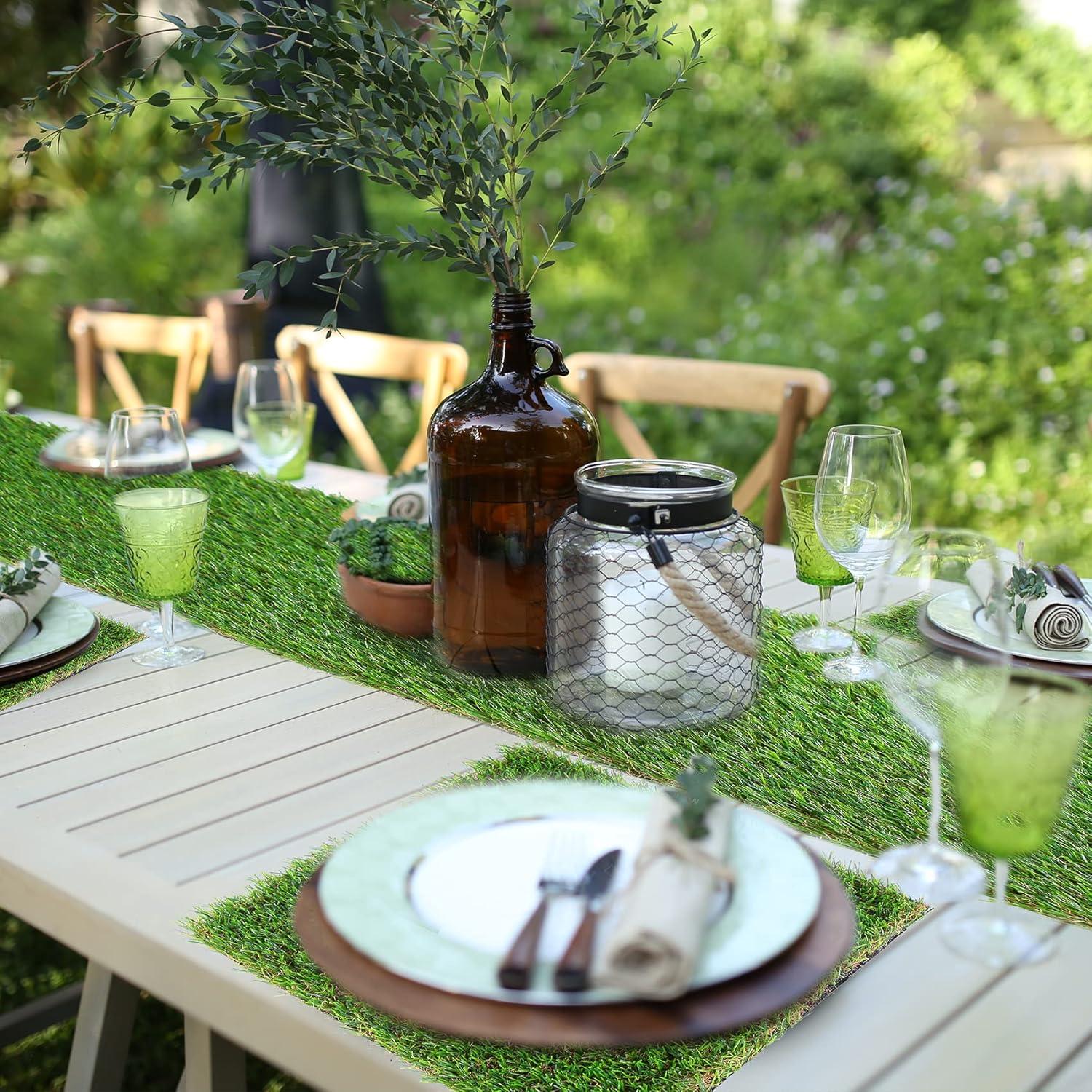 Manteles de Césped Artificial GLOBREEN 30.48cm Set de 4 Verde