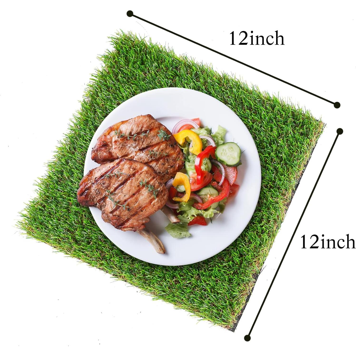 Manteles de Césped Artificial GLOBREEN 30.48cm Set de 4 Verde