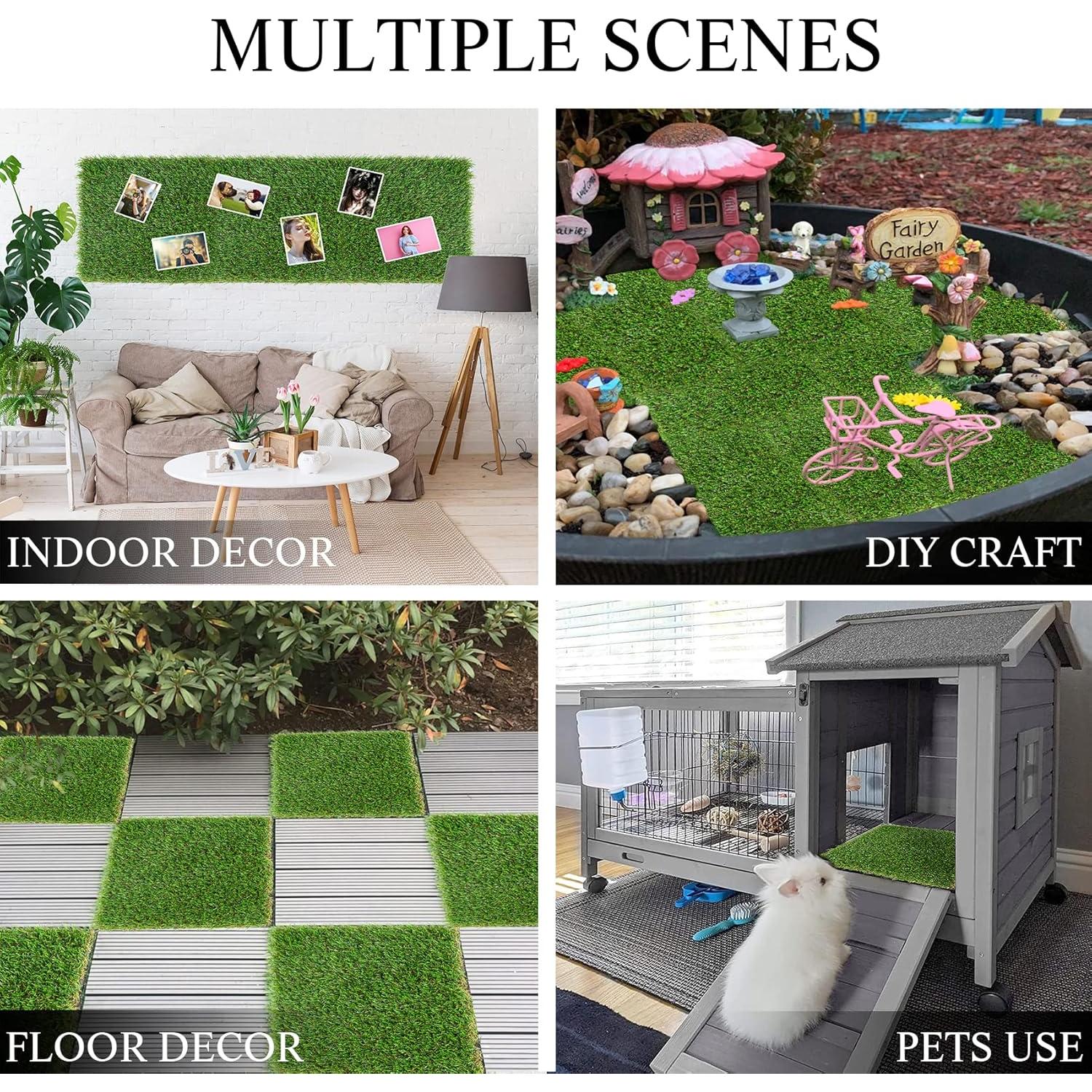 Manteles de Césped Artificial GLOBREEN 30.48cm Set de 4 Verde