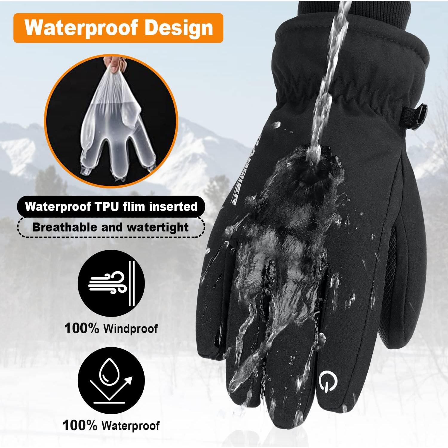 Guantes de Invierno Anqier Térmicos Impermeables para Esquí