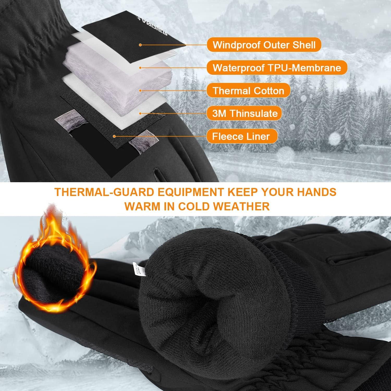 Guantes de Invierno Anqier Térmicos Impermeables para Esquí