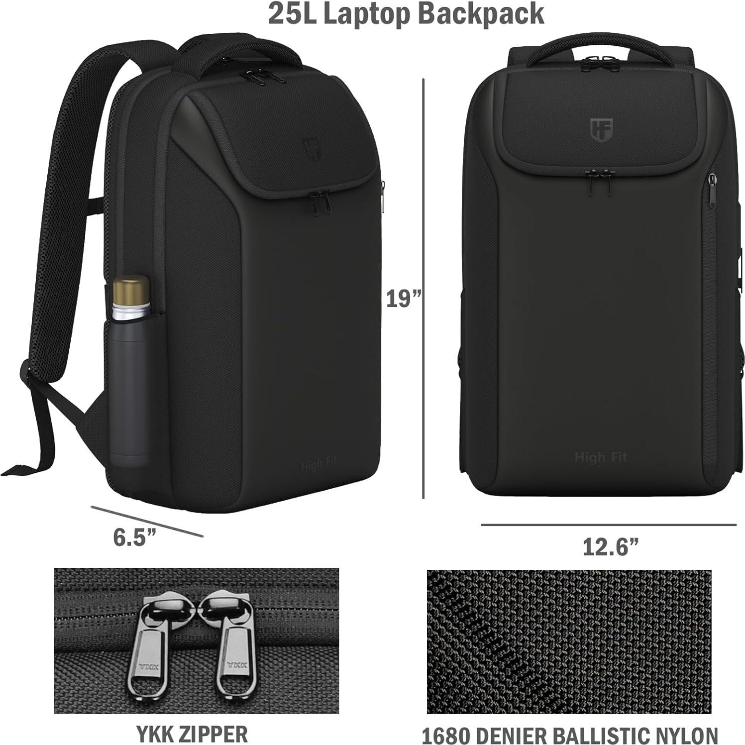 Mochila de Negocios Impermeable 17.3" USB - HF0010BLK