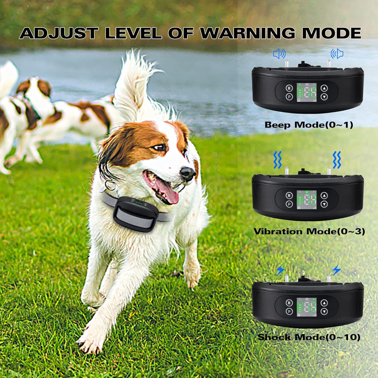 GPS Wireless Dog Fence,Electric Dog Fence,Adjustable Warning Strength, Rechargeable,Range 98-3281ft,Pet Containment System for Most of Dogs