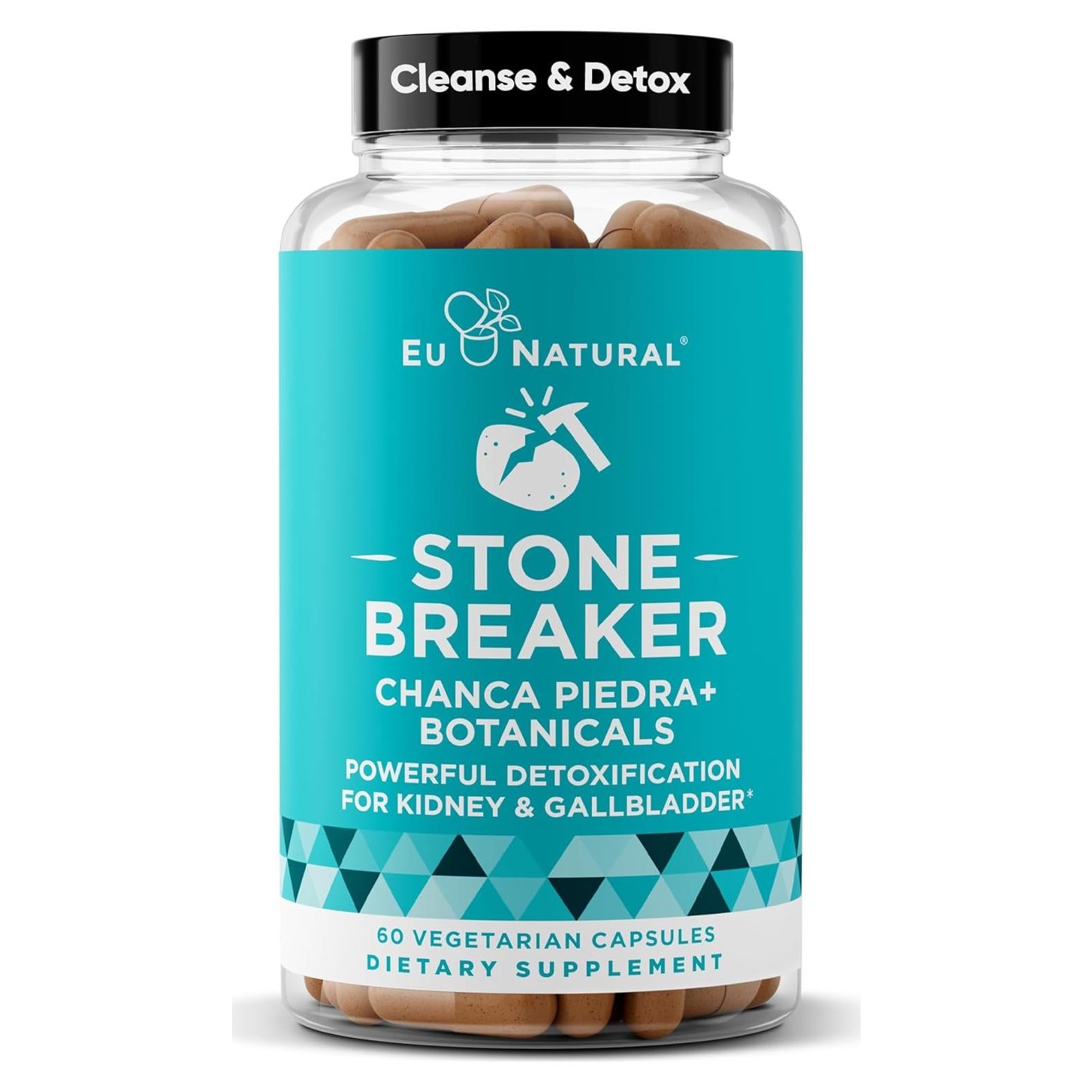 Chanca Piedra Stone Breaker – Natural Dissolver, Kidney Cleanse & Gallbladder Supplement – Detoxify Urinary Tract, Flush Impurities, Clear System – 60 Vegan Soft Capsules