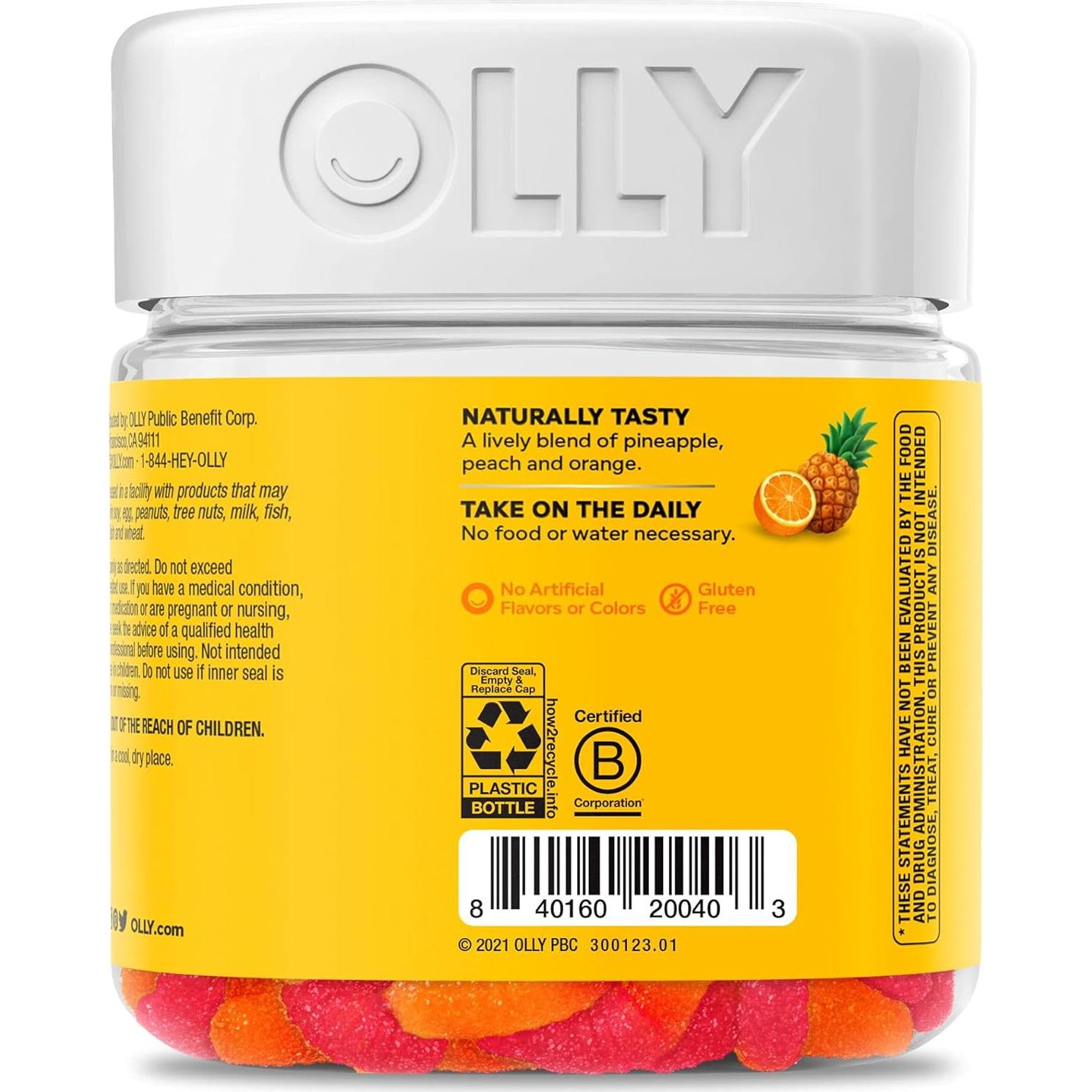 Suplemento Masticable OLLY Hola Gummy Worms 60 Unidades