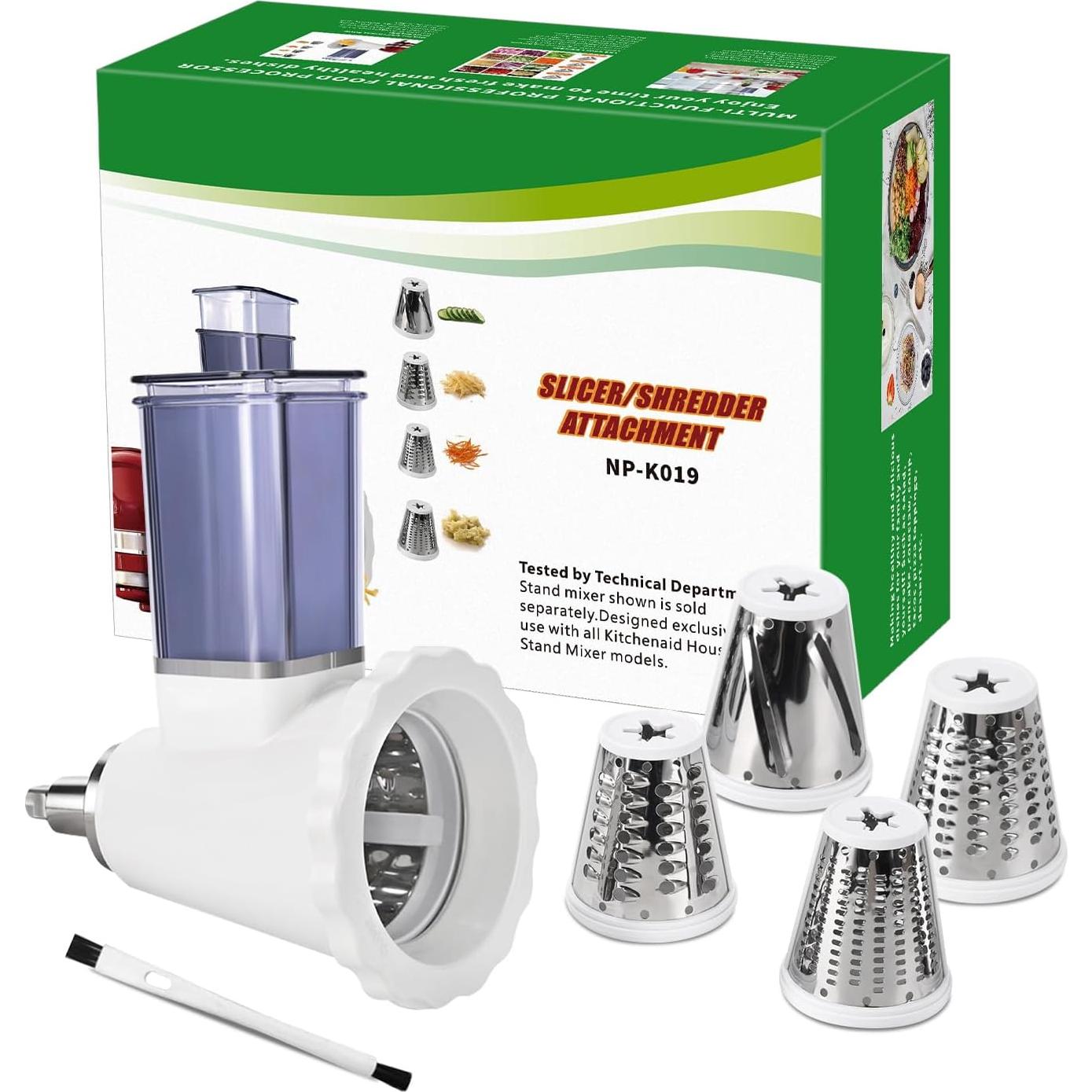 Rallador de Queso KitchenAid NEWSETS 4 Cuchillas Acero Inoxidable