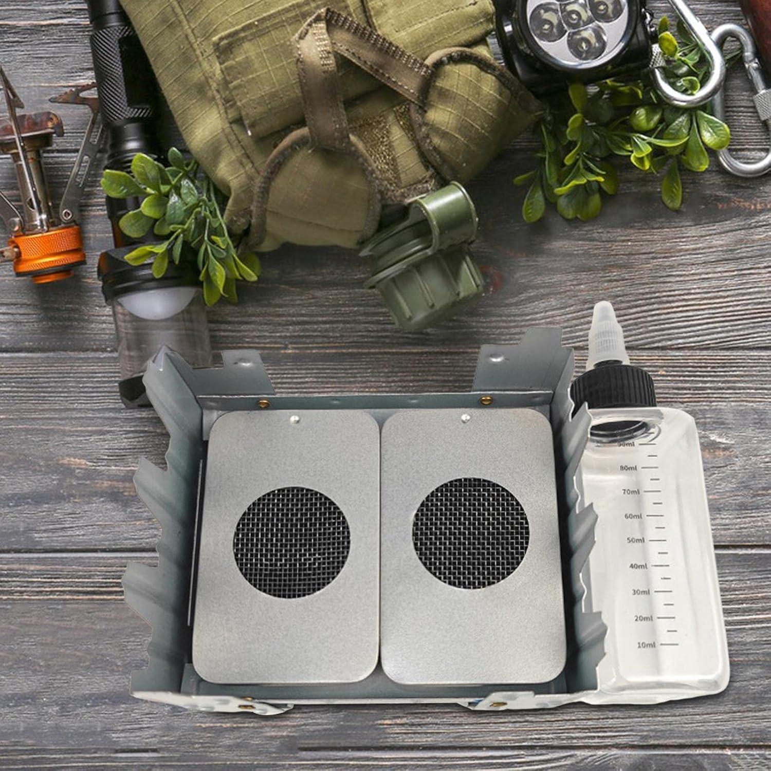 Estufa de Camping Menolana Plegable Acero Inoxidable 263g