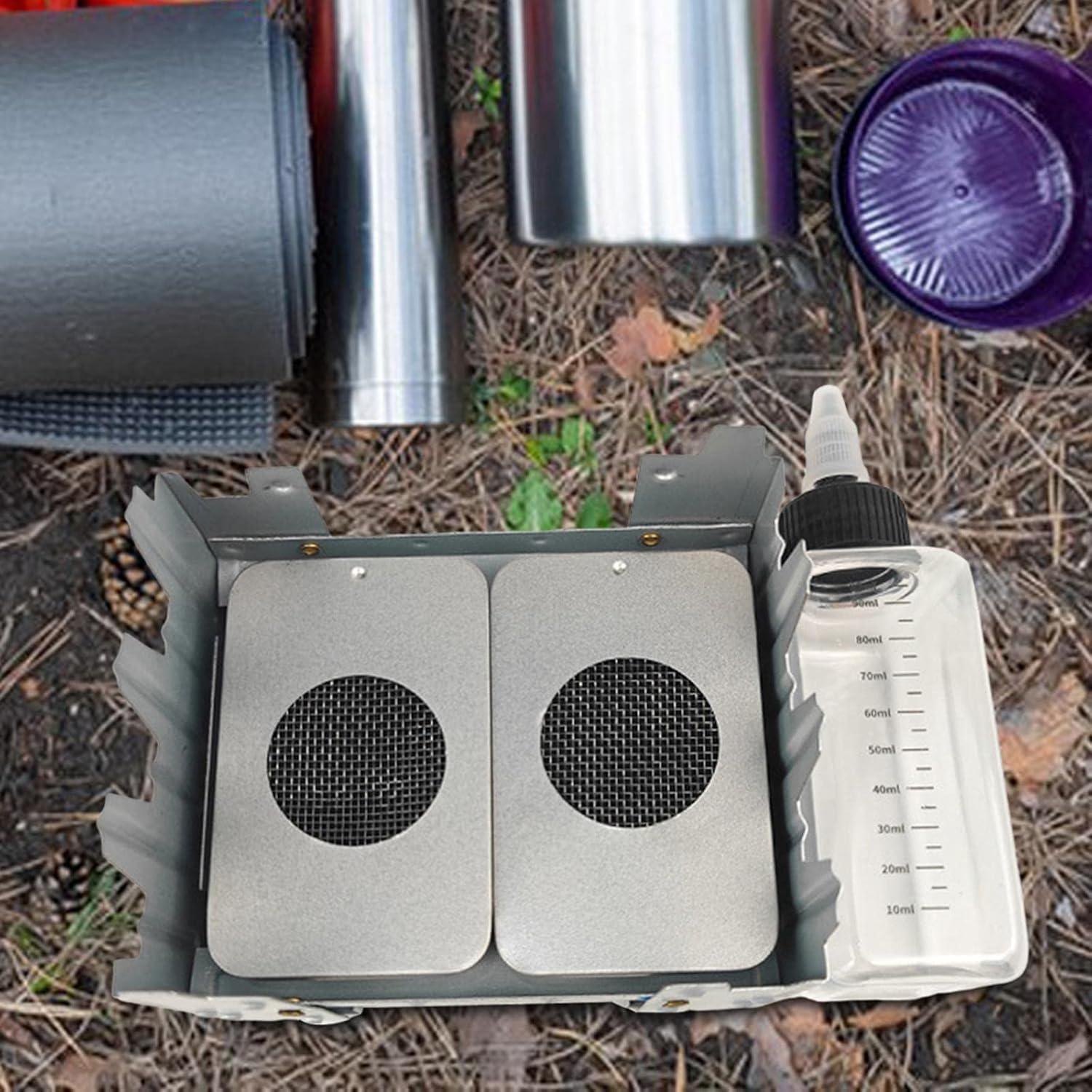 Estufa de Camping Menolana Plegable Acero Inoxidable 263g