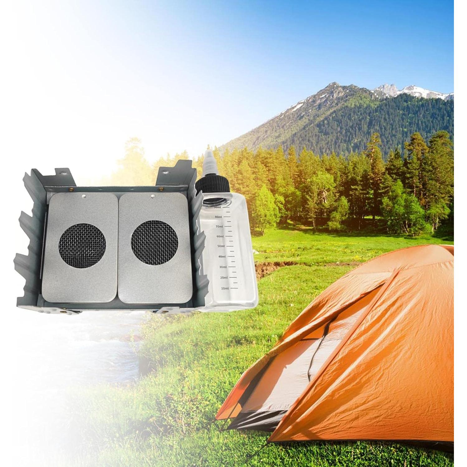 Estufa de Camping Menolana Plegable Acero Inoxidable 263g