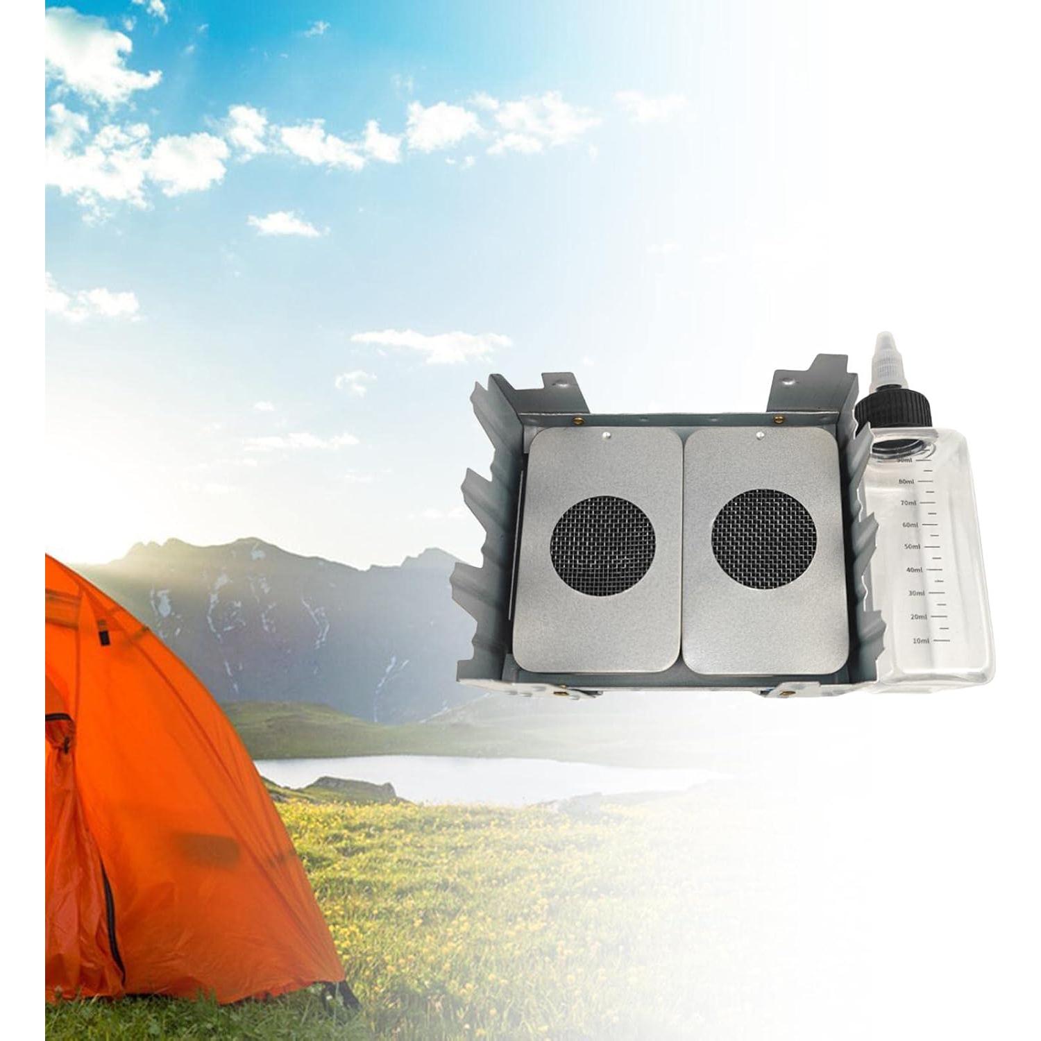 Estufa de Camping Menolana Plegable Acero Inoxidable 263g