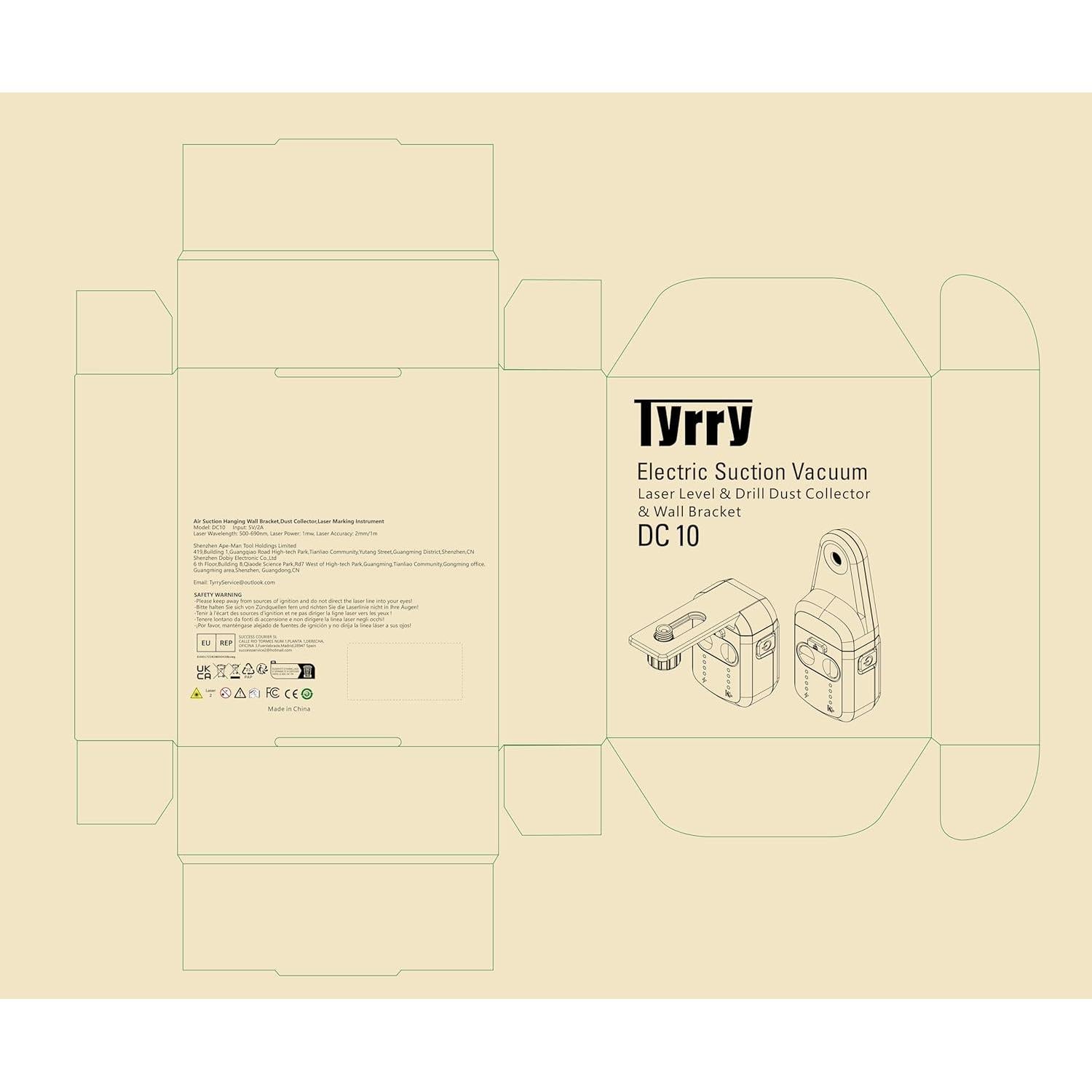 Nivel Láser Multifuncional Tyrry DC-10 4-en-1 Recargable