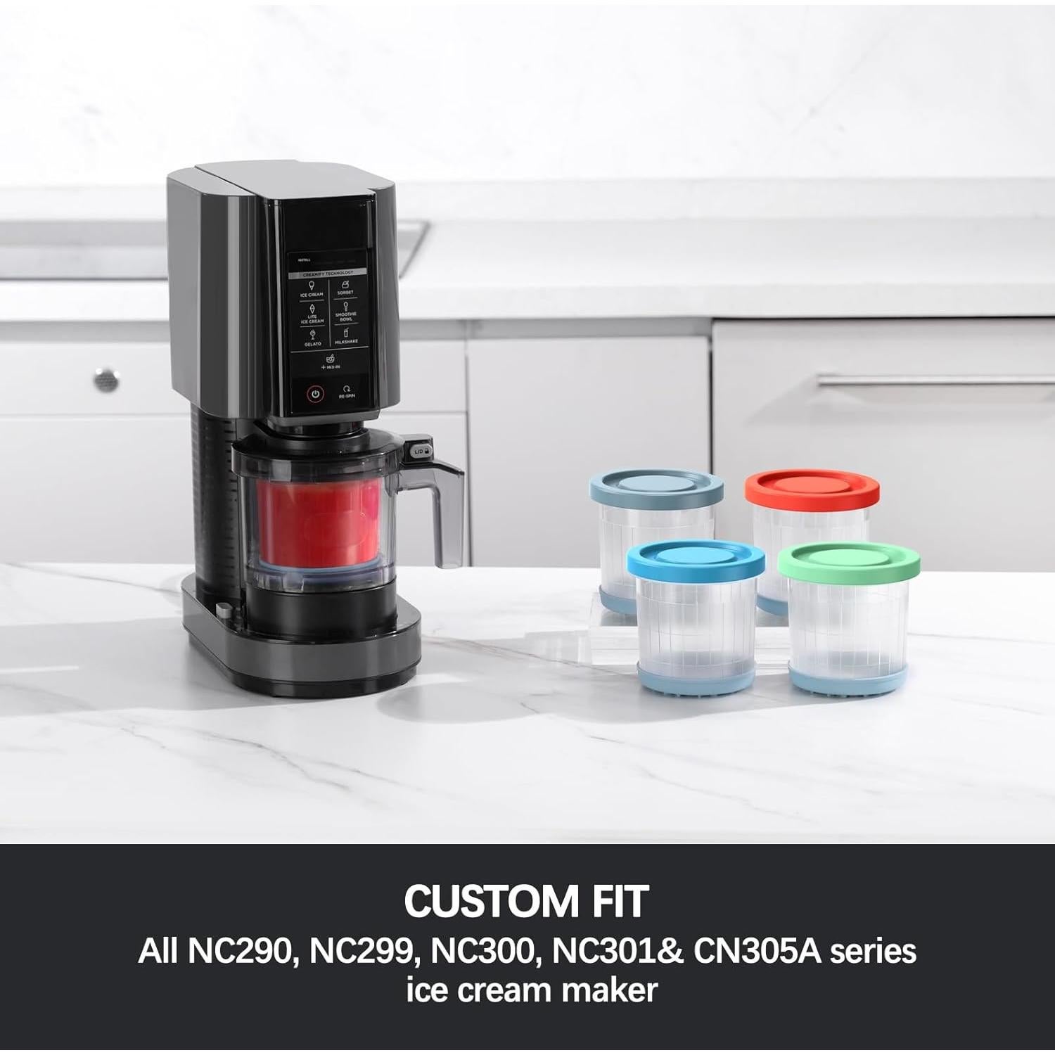 Recambio Contenedores Ninja Creami 16oz Omnikit - Paquete de 4