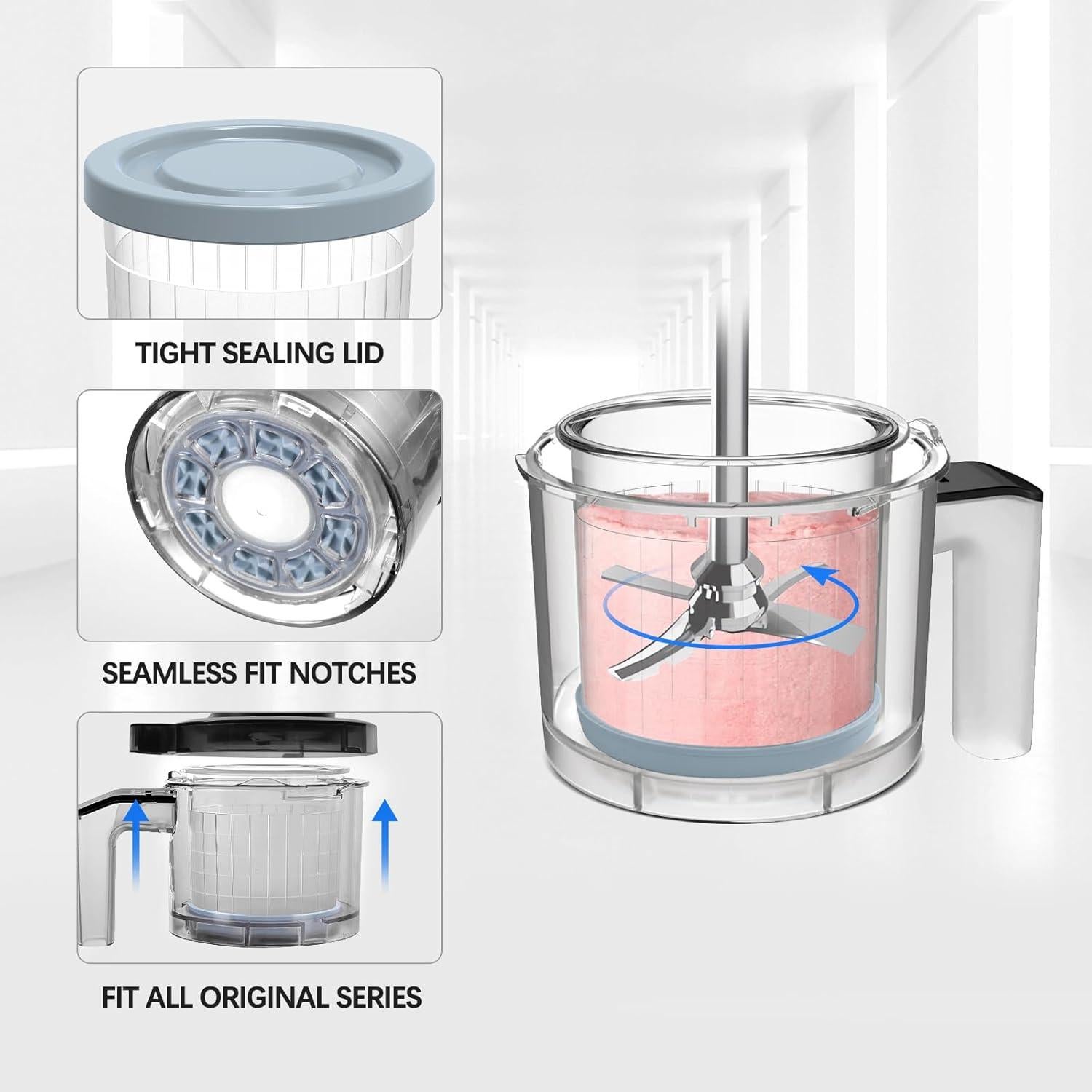 Recambio Contenedores Ninja Creami 16oz Omnikit - Paquete de 4