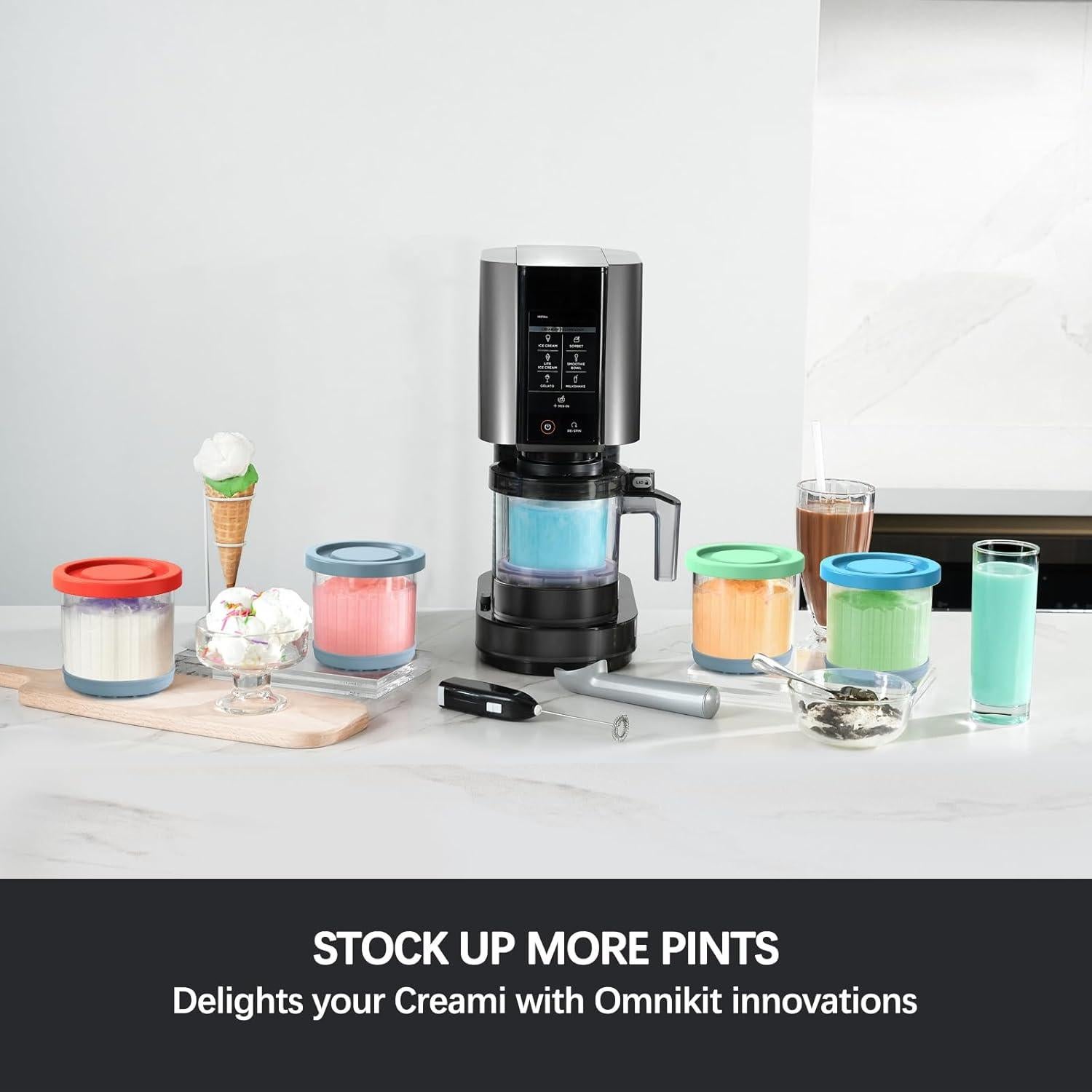 Recambio Contenedores Ninja Creami 16oz Omnikit - Paquete de 4