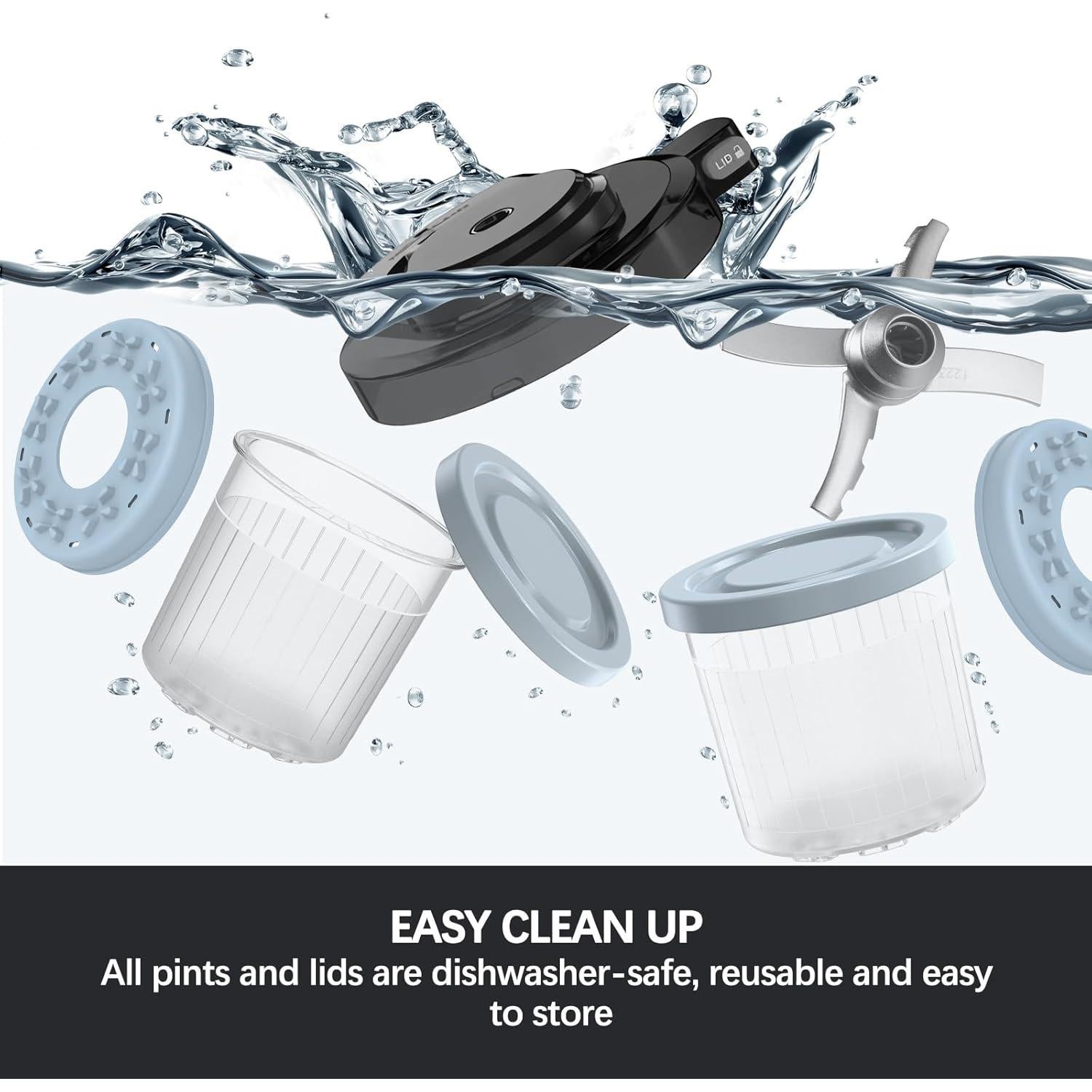 Recambio Contenedores Ninja Creami 16oz Omnikit - Paquete de 4