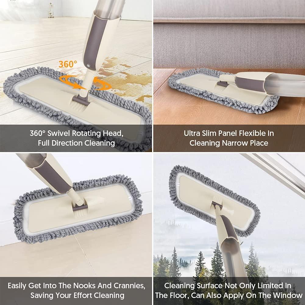 Mopa Húmeda con Spray MEXERRIS - Microfibra 3 Almohadillas