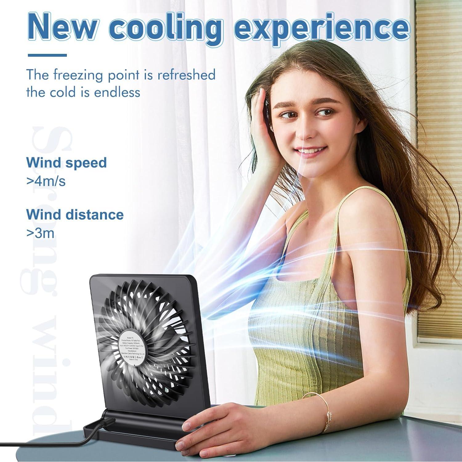 Ventilador de Escritorio JOSTRY F66 USB-C 3 Velocidades 17.3cm