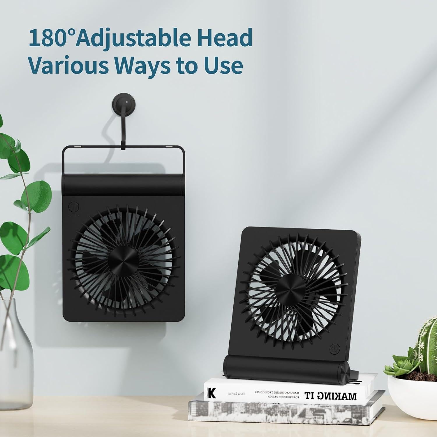 Ventilador de Escritorio JOSTRY F66 USB-C 3 Velocidades 17.3cm