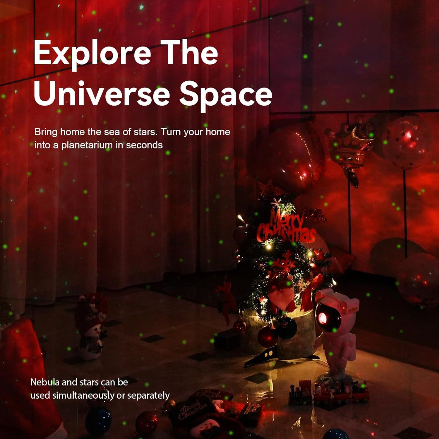 Proyector de Estrellas Mooyran Astronauta Luz Nocturna LED