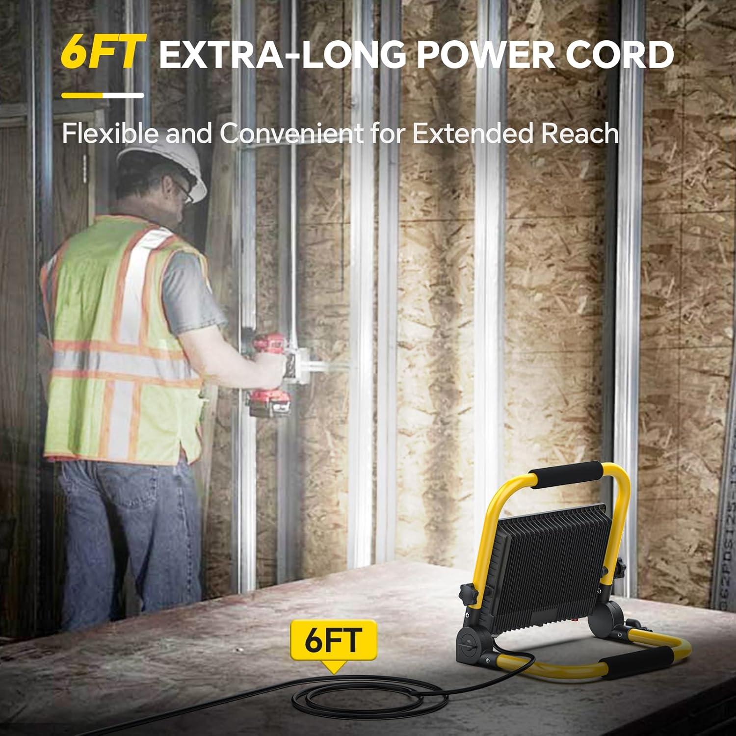 Luz de Trabajo LED REFDAQ 10000 Lúmenes Portátil IP66