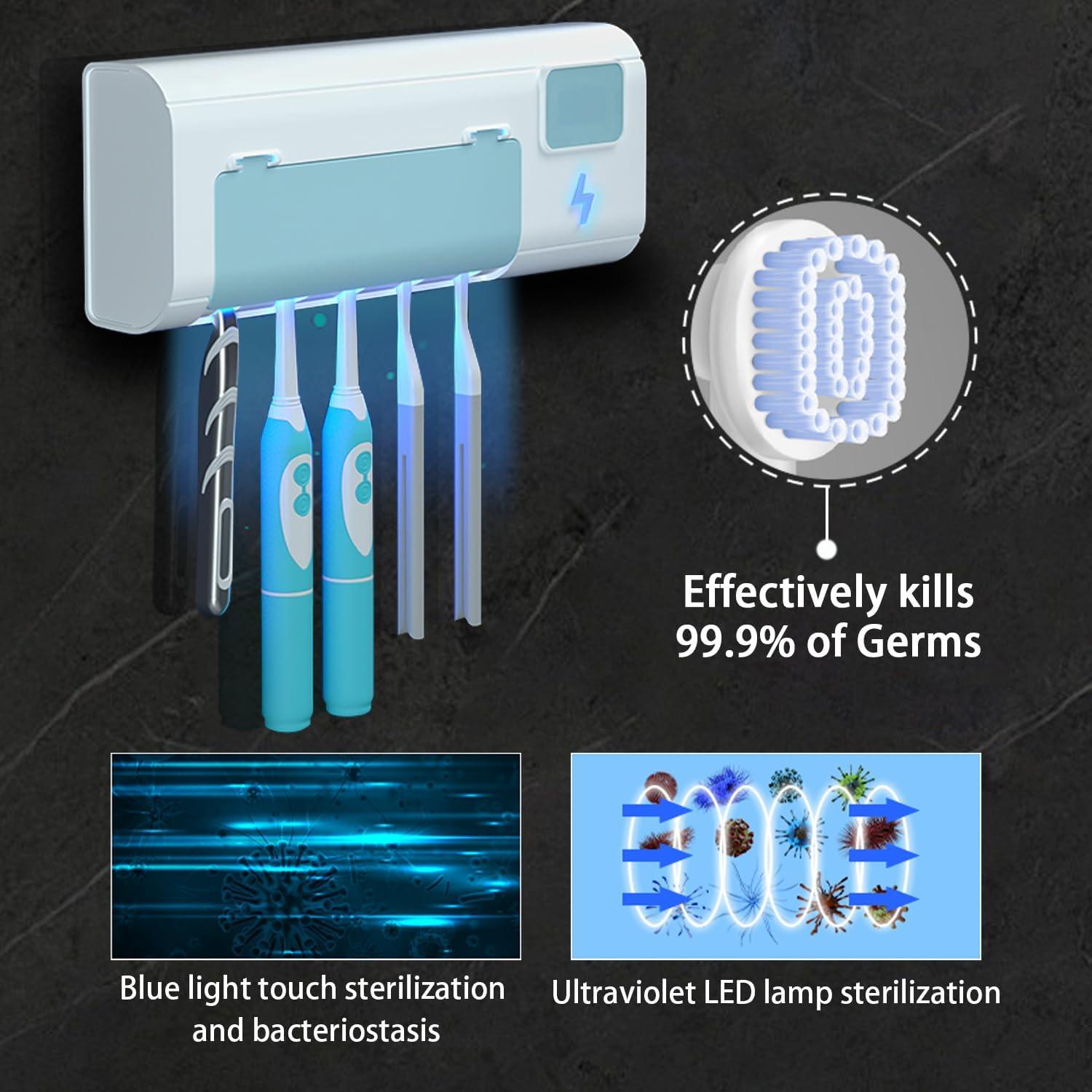 Soporte para Cepillos de Dientes ZEOEZHBI Azul 5 Ranuras