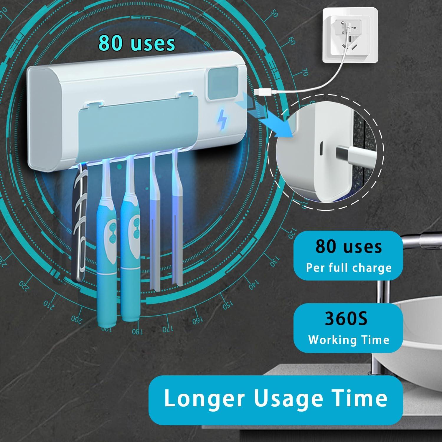 Soporte para Cepillos de Dientes ZEOEZHBI Azul 5 Ranuras