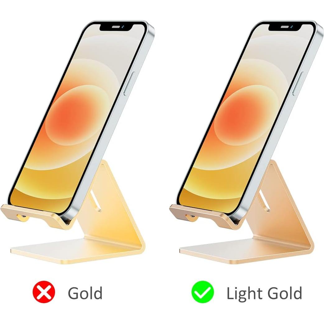 Soporte para teléfono celular Urmust de aluminio - Oro