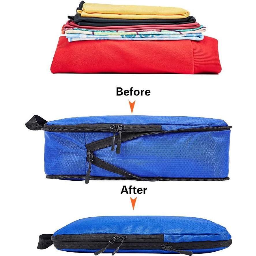 Cubos de Compresión COVAX 4 Set para Empacar - Azul