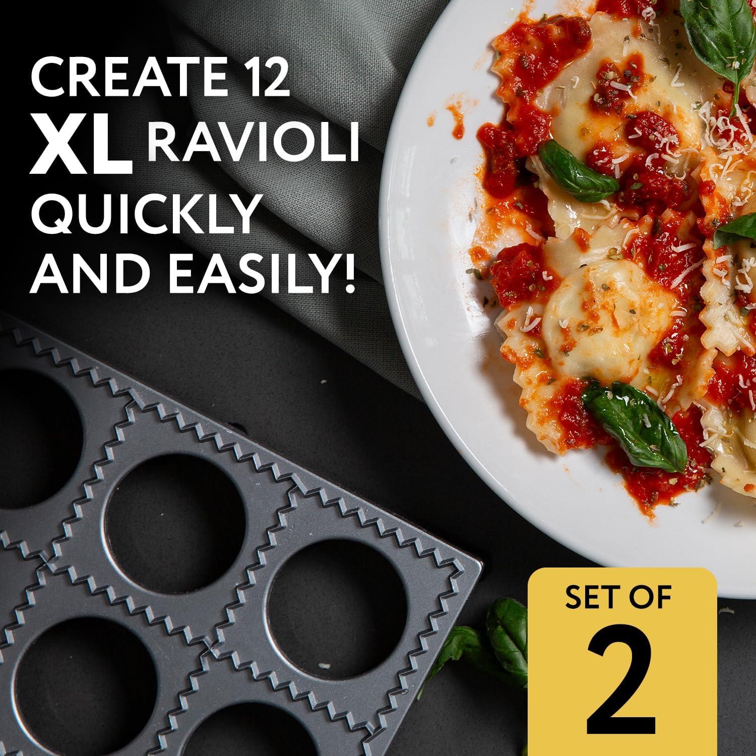 Set de Prensa y Cortador de Ravioli Jumbo IMPRESA 2 Piezas