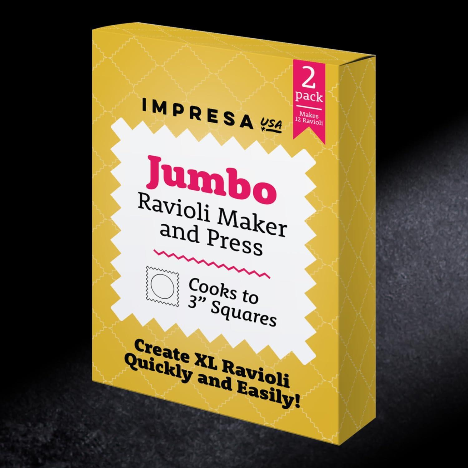 Set de Prensa y Cortador de Ravioli Jumbo IMPRESA 2 Piezas