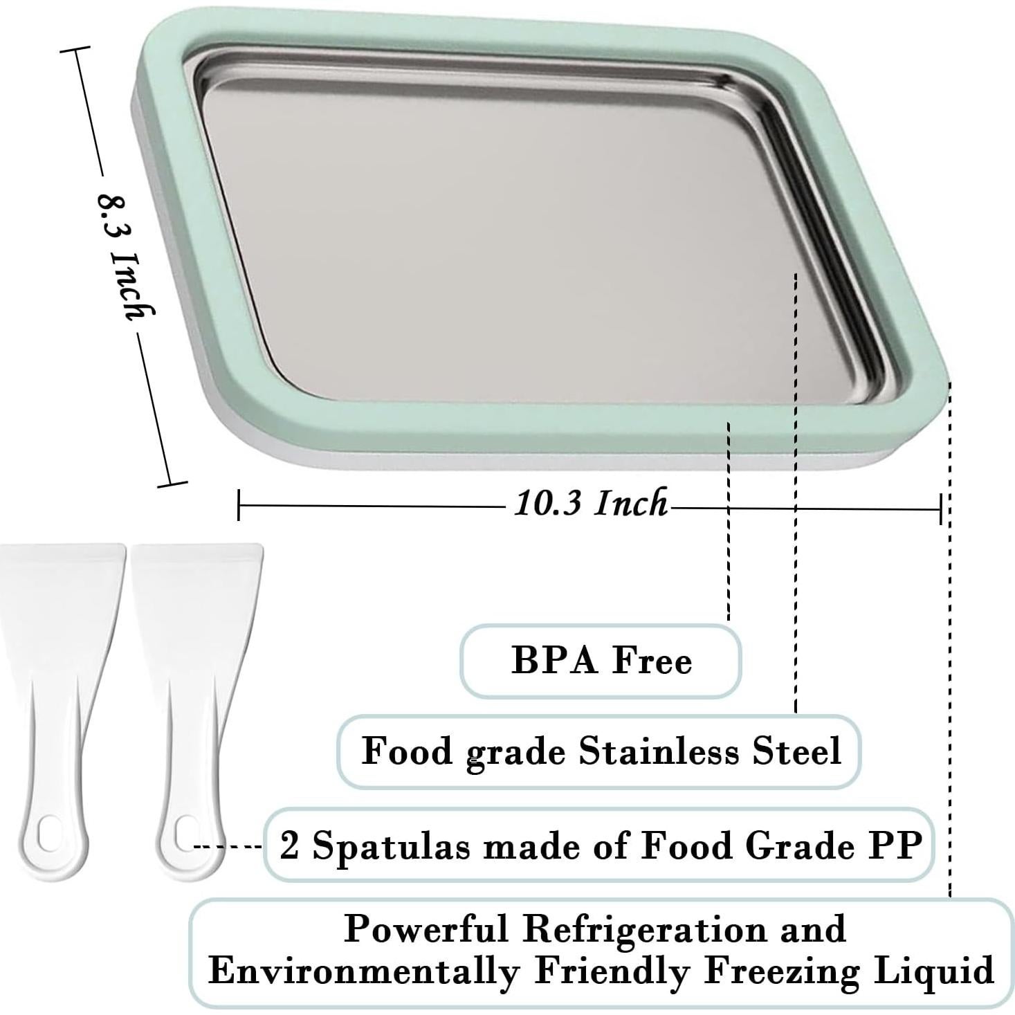 Máquina de Helado Rolado FSZSEES Azul - Instantáneo DIY