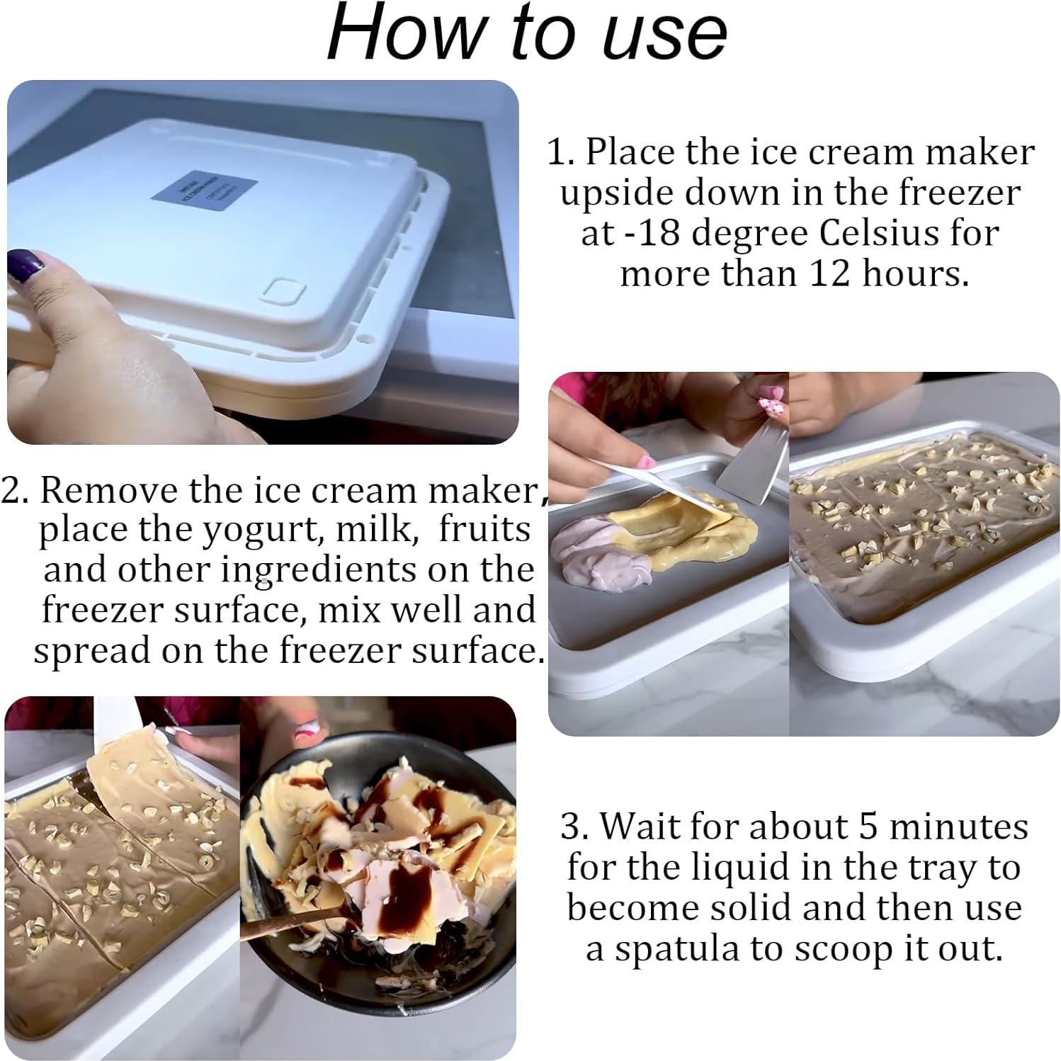 Máquina de Helado Rolado FSZSEES Azul - Instantáneo DIY