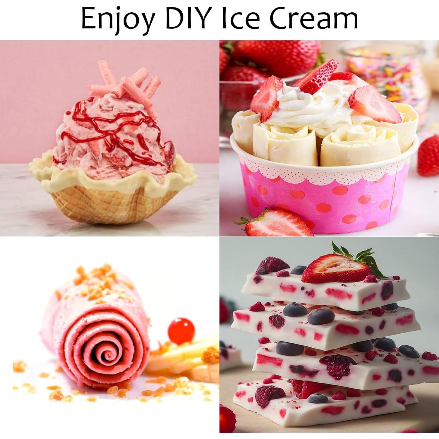 Máquina de Helado Rolado FSZSEES Azul - Instantáneo DIY