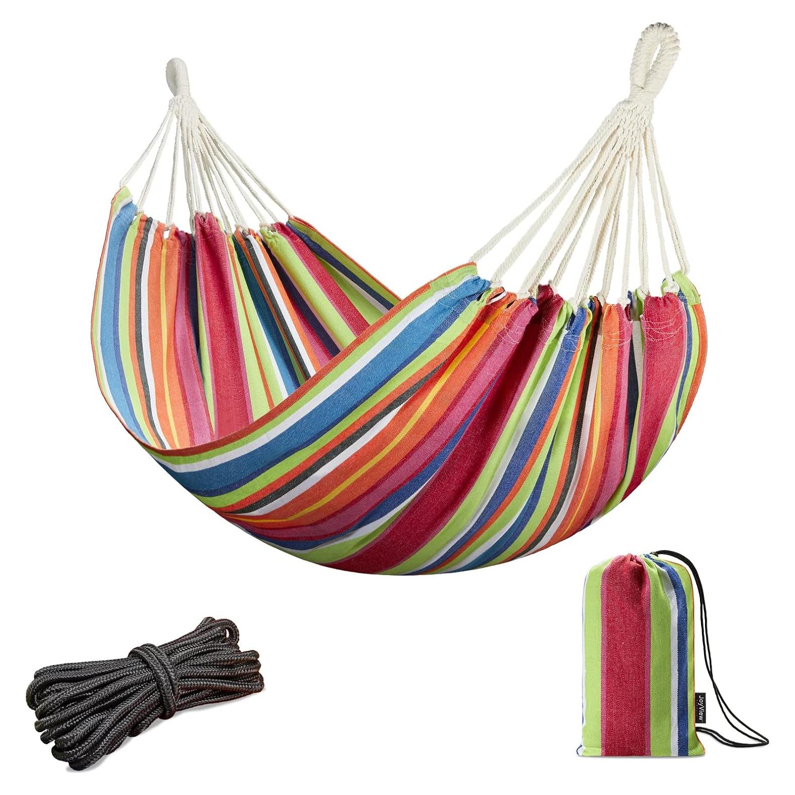 Hamaca JoyView Individual Algodón 200x100 cm Rayas Color