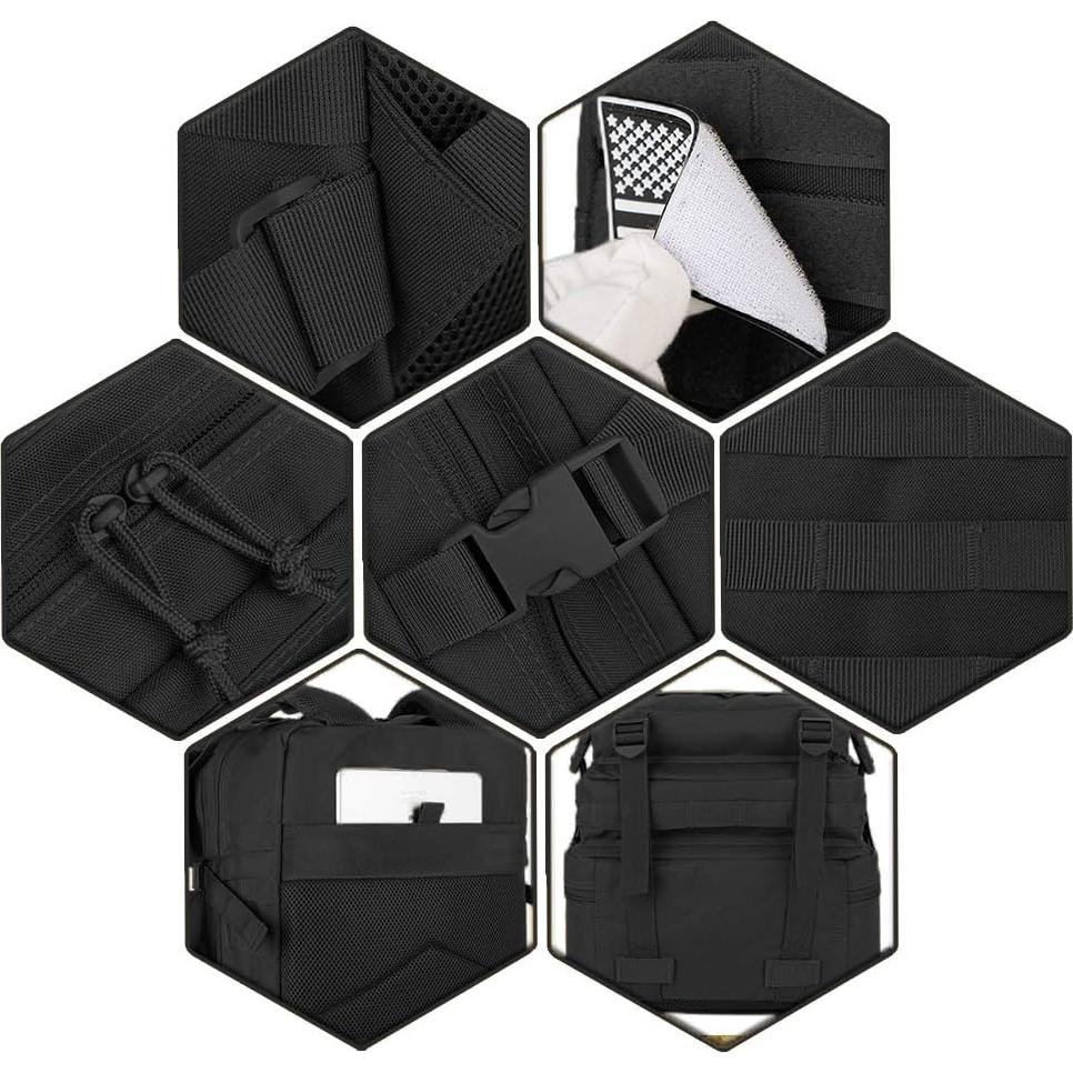 Mochila Táctica QT&QY 45L para Senderismo y Camping