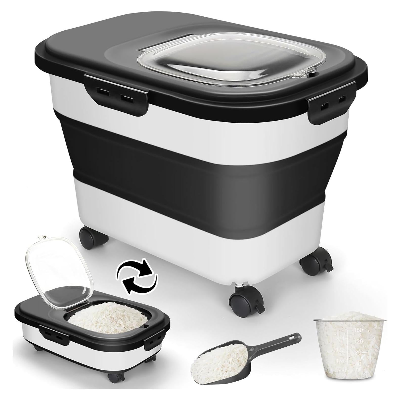 Contenedor de Almacenamiento Hermético SSAWcasa 30L con Ruedas