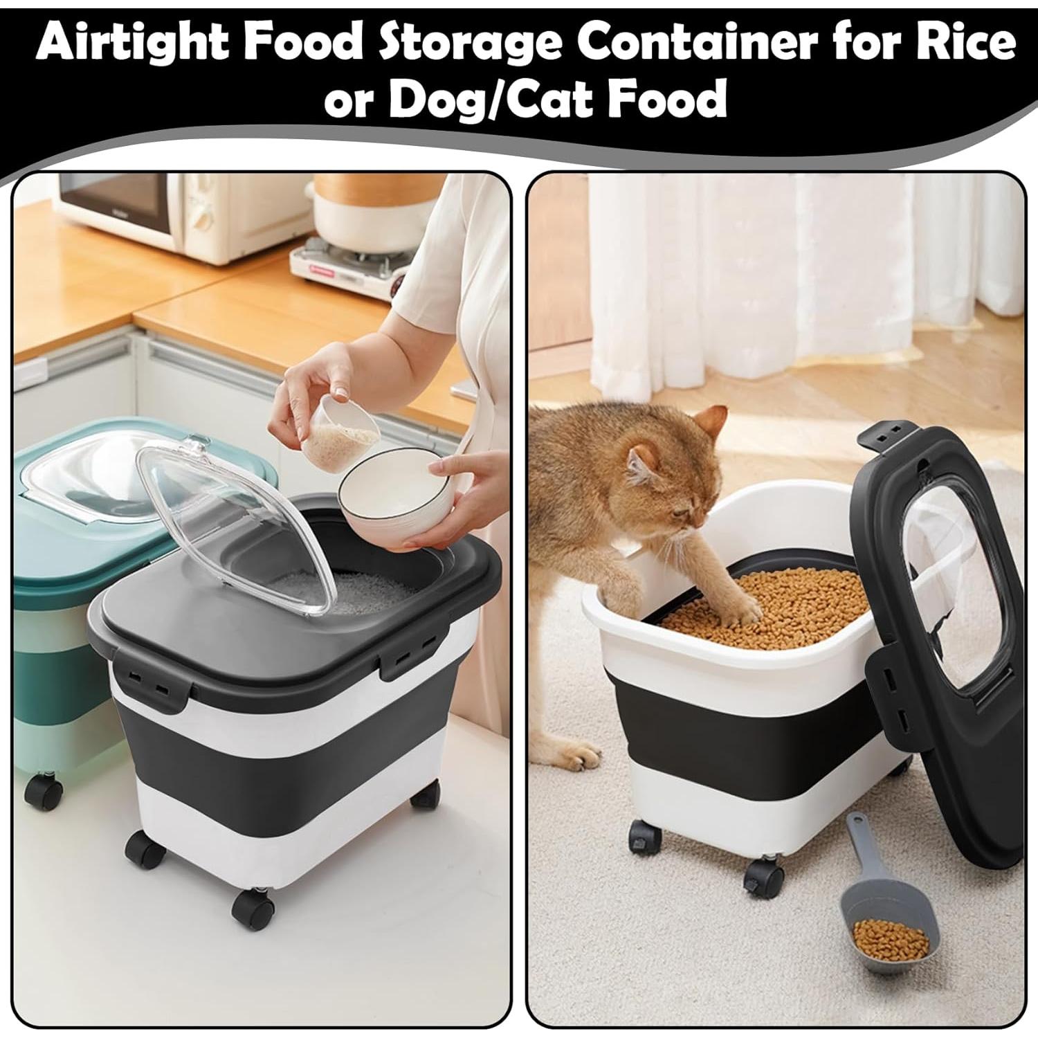 Contenedor de Almacenamiento Hermético SSAWcasa 30L con Ruedas