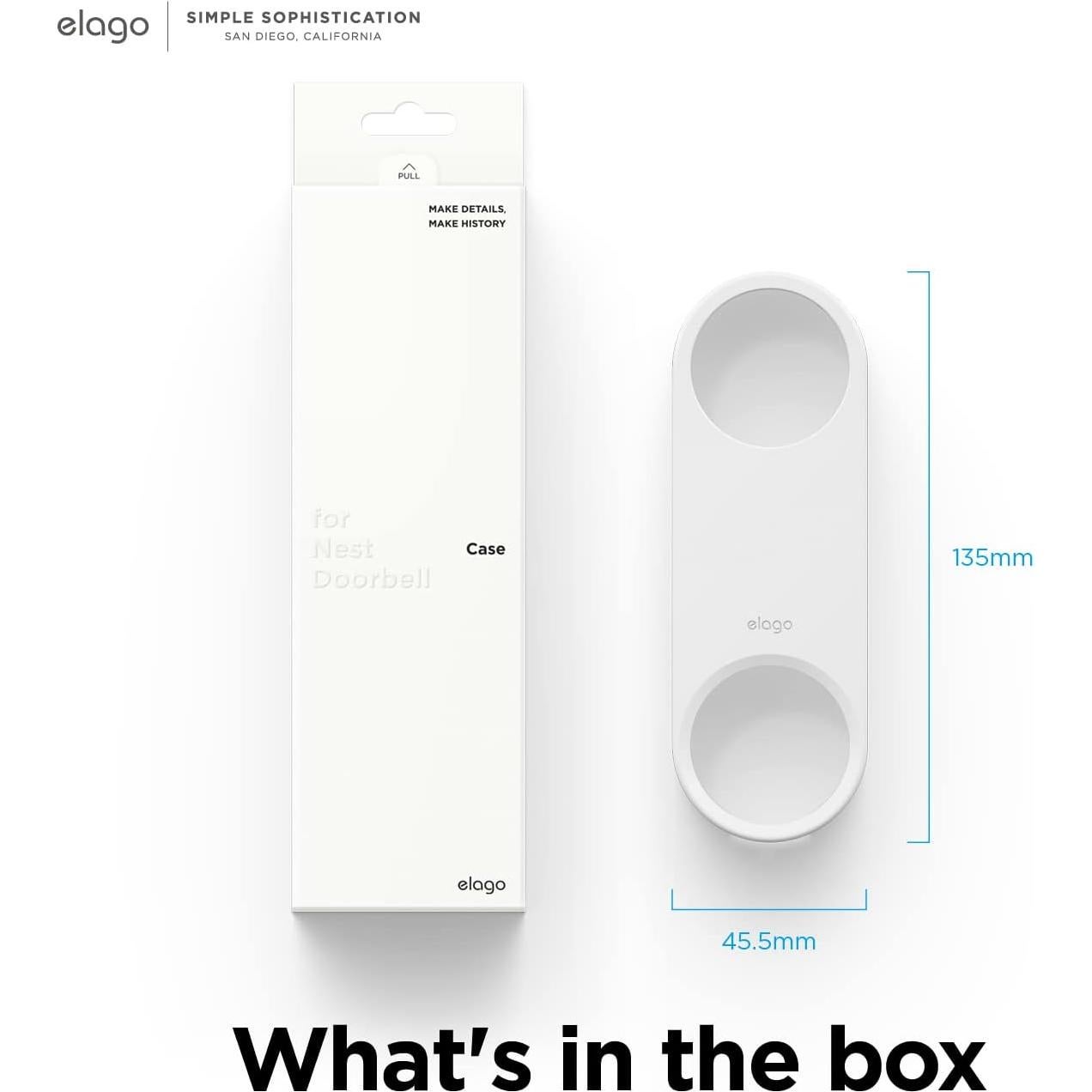 Funda de Silicona elago para Google Nest Hello - Color Nieve